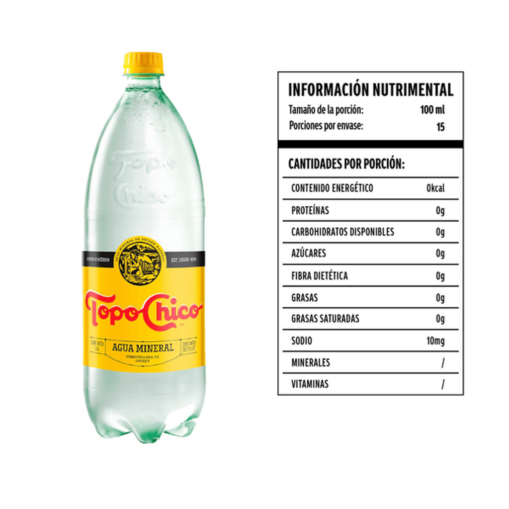 Topo Chico Agua Mineral de Origen Natural 1.5 L